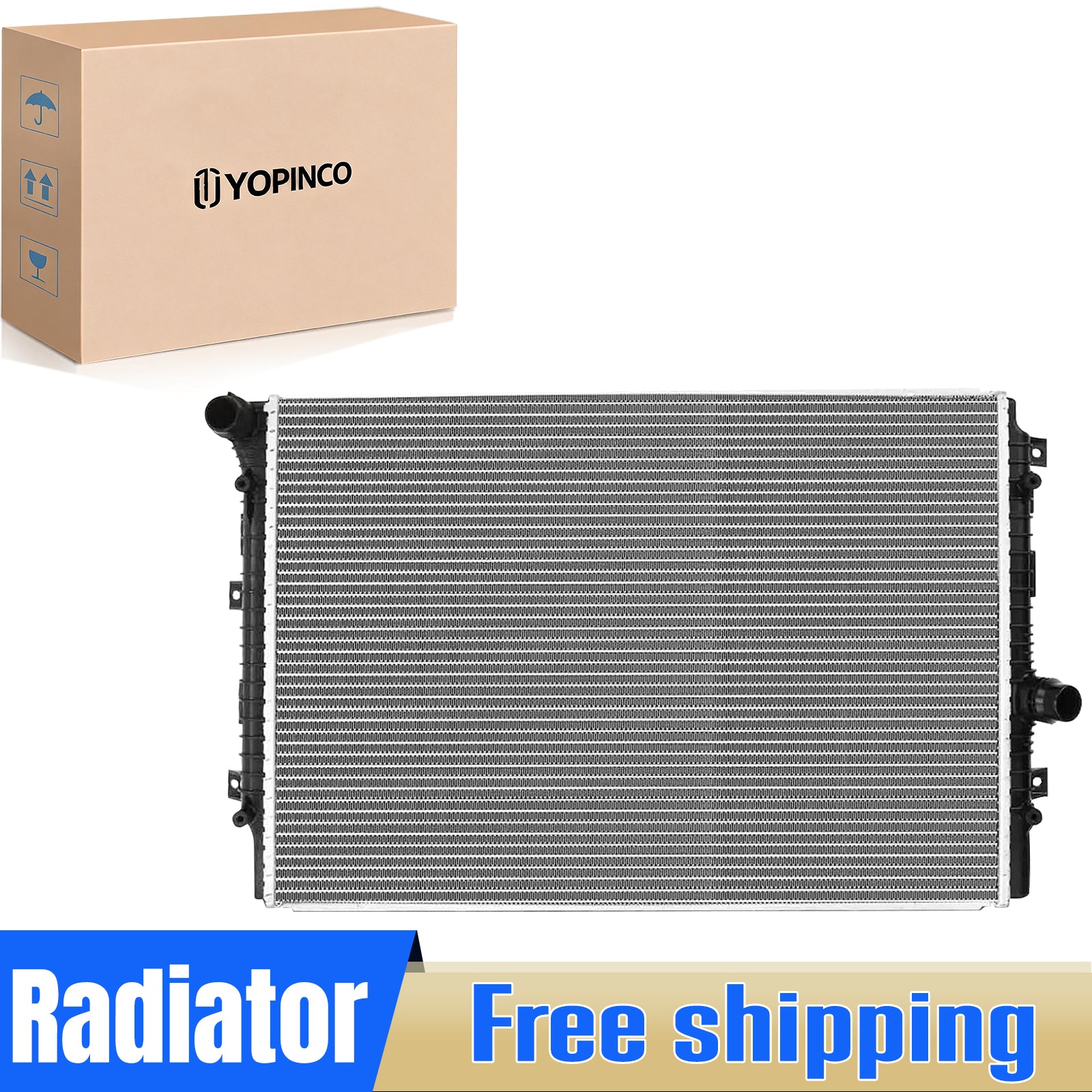 13423 Radiator for VW 14-17 Beetle Jetta Passat 1.8L / 14-19 Beetle 18-22 Passat 2.0L
